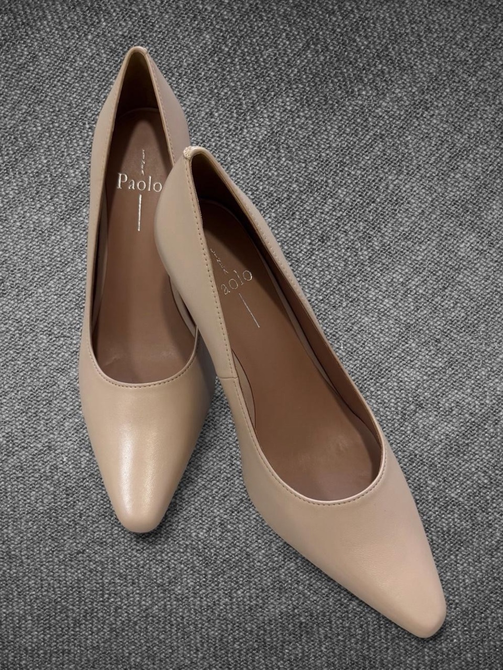 Brand New Linea Paolo Polina-L Blush Pink Nappa Leather Heels 7.5M